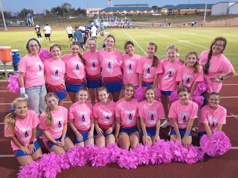 Oakdale Rockets Cheerleaders Pink Out T-Shirt Photo