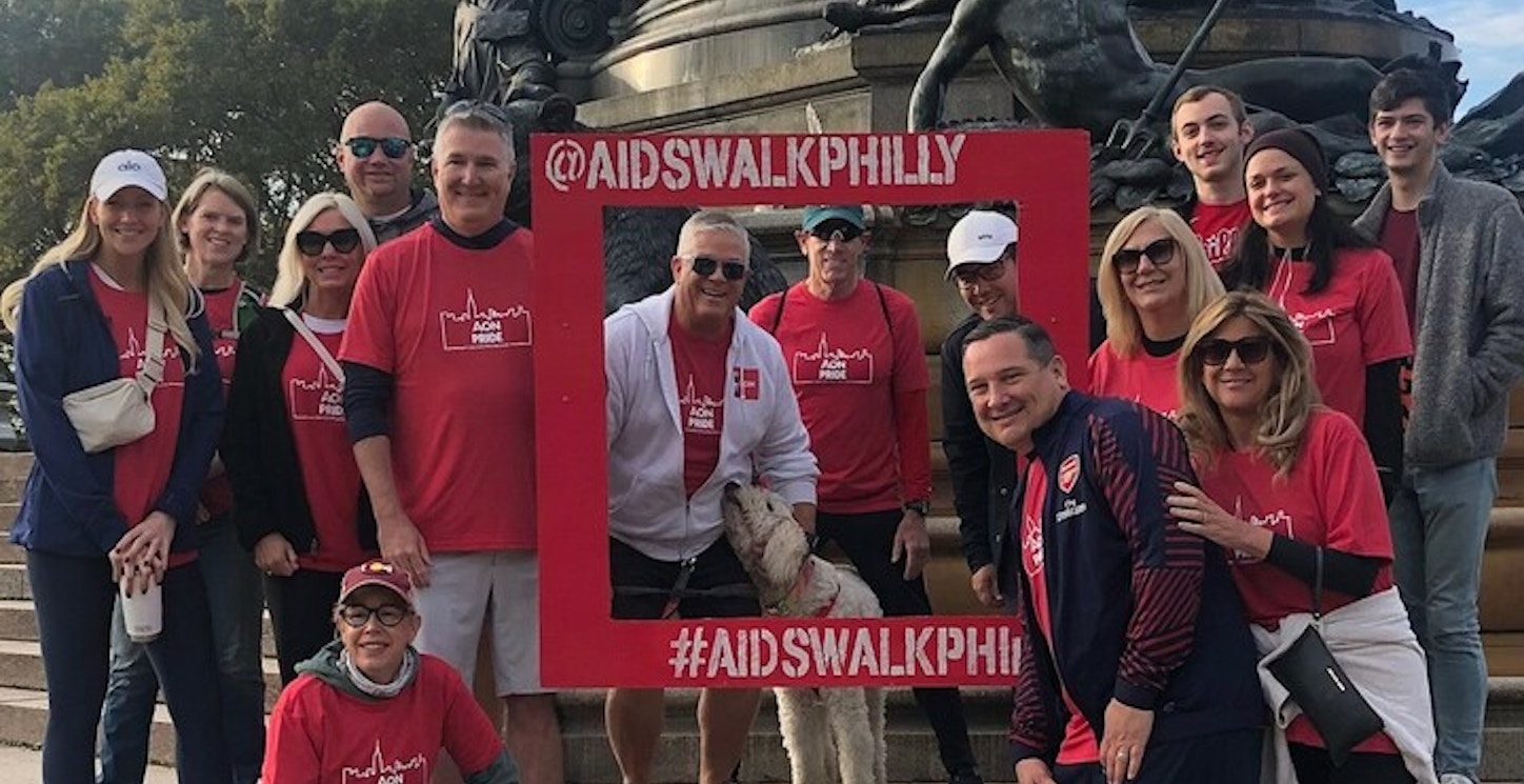 Aon Pride Participates In Aids Walk Philly T-Shirt Photo