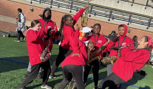 Picture of Stevenson Saxes Takes Homecoming Custom T-Shirt Design Stevenson Saxes Takes Homecoming T-Shirt Photo