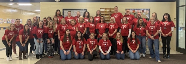 Our Elementary School Showing Some "Brookside Love!" On Valentine's Day! T-Shirt Photo