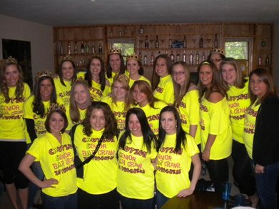Caution! Senior Bar Crawl In Progress T-Shirt Photo