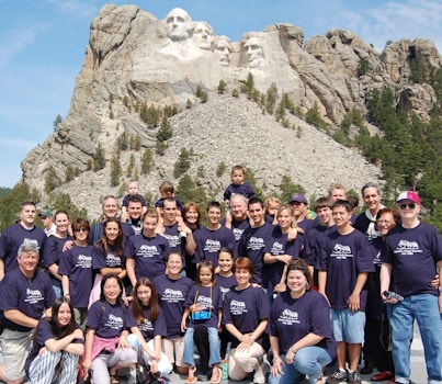 The Johnson Family Invades Mount Rushmore T-Shirt Photo