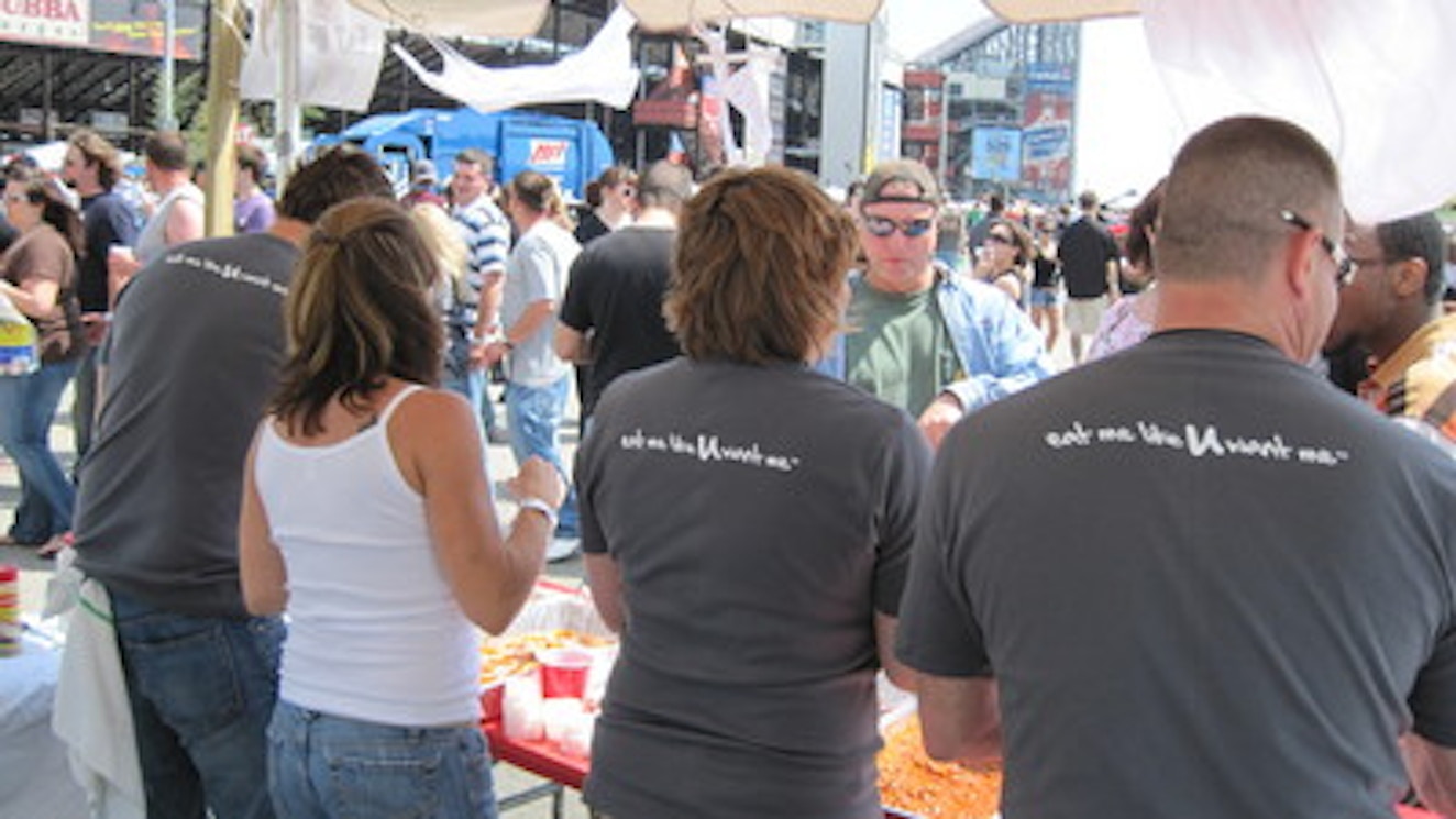 Serving The Crowd At The 2010 Chili Cook Off T-Shirt Photo