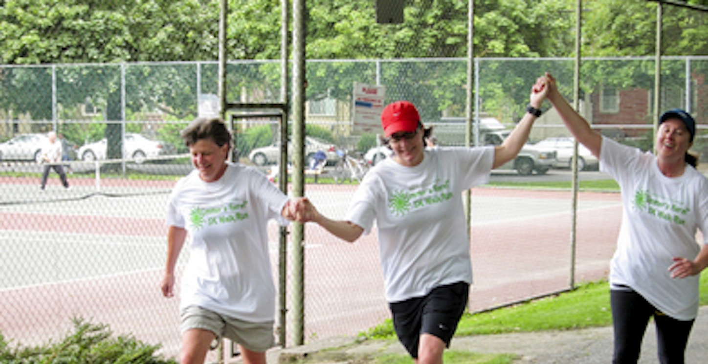 At The Finish Line Of The Summer's Here 5 K Run T-Shirt Photo