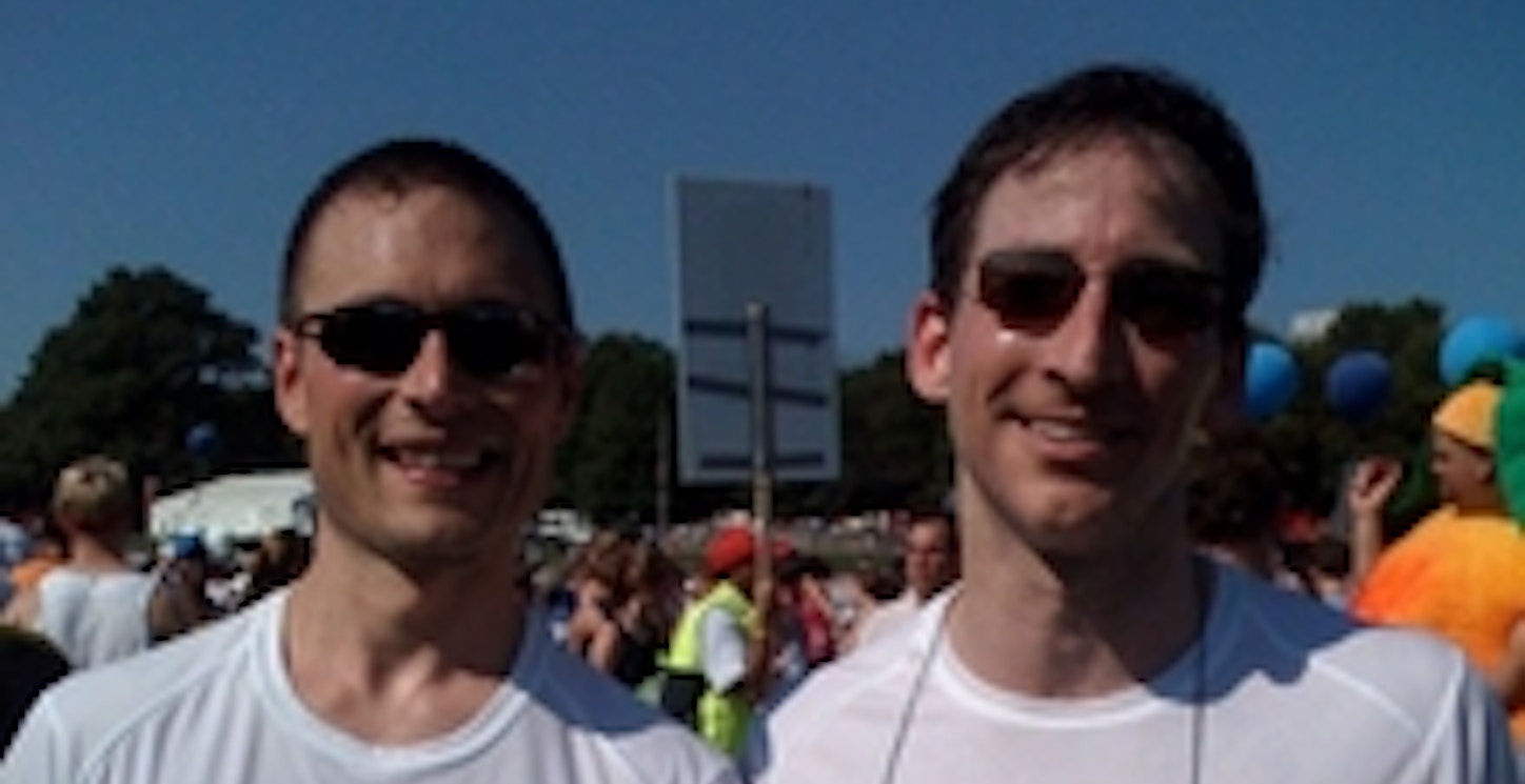 Chris F. And Dr. Gillian At The 10 K Peachtree Road Race T-Shirt Photo