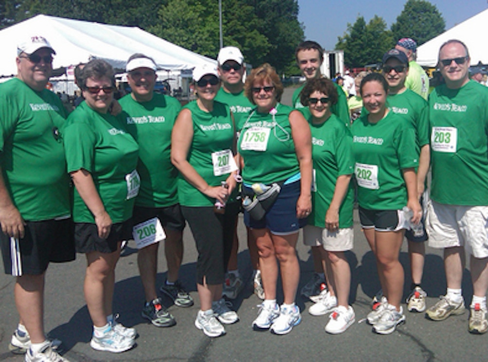 Kevin's Team At The Ge/Petit Family 5 K Road Race T-Shirt Photo