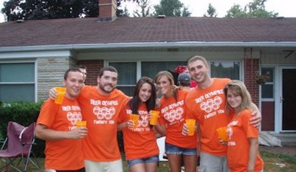 Orange Team Of Beer Olympics T-Shirt Photo
