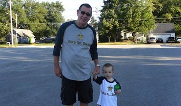 Papa & Jj In Als Walk 4 Life T-Shirt Photo
