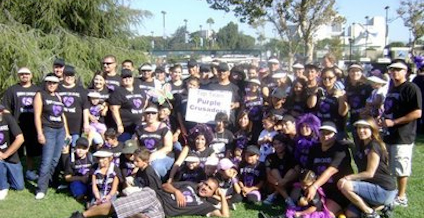 Purple Crusaders Lupus Walk 2010 Team Picture T-Shirt Photo