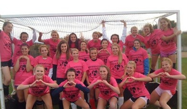 Field Hockey Vs. Breast Cancer T-Shirt Photo