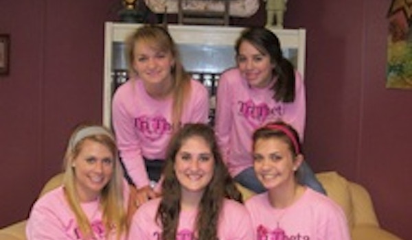 Tri Theta Girls Rockin' Their Pink Custom Ink Club Shirts! T-Shirt Photo