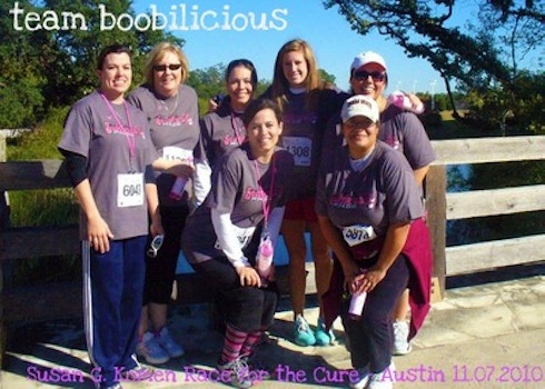 Team Boobilicious Racing For The Cure T-Shirt Photo
