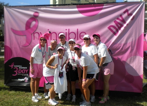 Feisty Flamingos At The Tampa Bay Breast Cancer 3 Day T-Shirt Photo