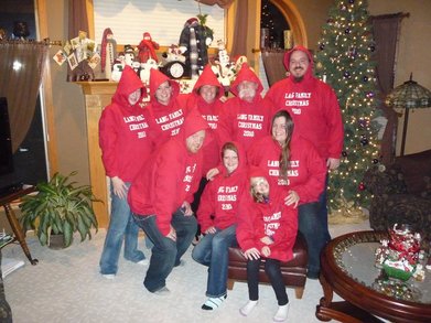 Lang Family Christmas T-Shirt Photo