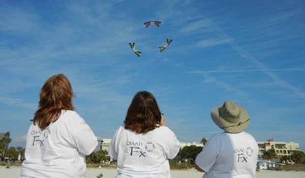 Quad Fx   Kite Team On Treasure Island Beach T-Shirt Photo