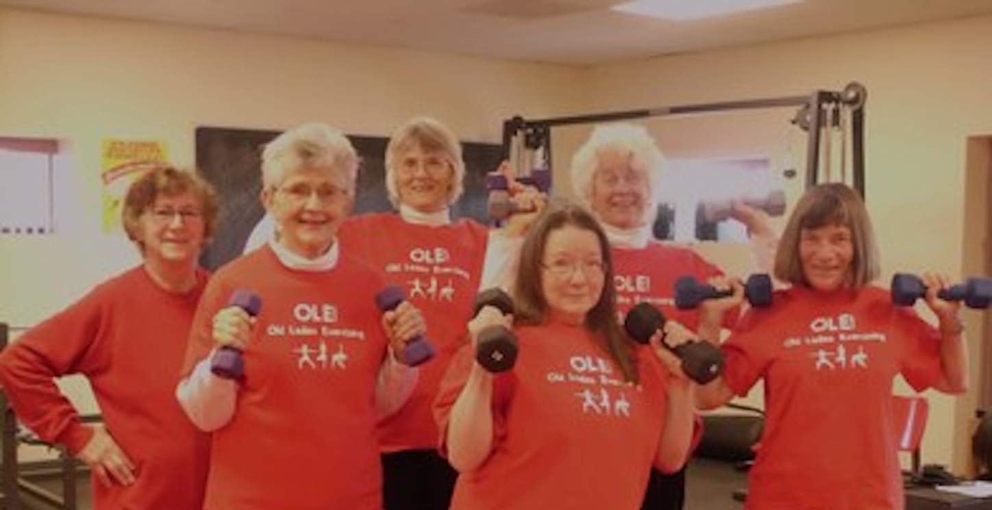 Old Ladies Exercising T-Shirt Photo