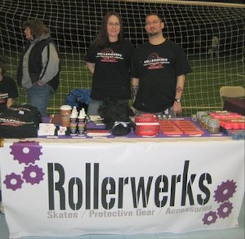 Rollerwerks Vends @ Ct Rollergirls 1st Bout  T-Shirt Photo