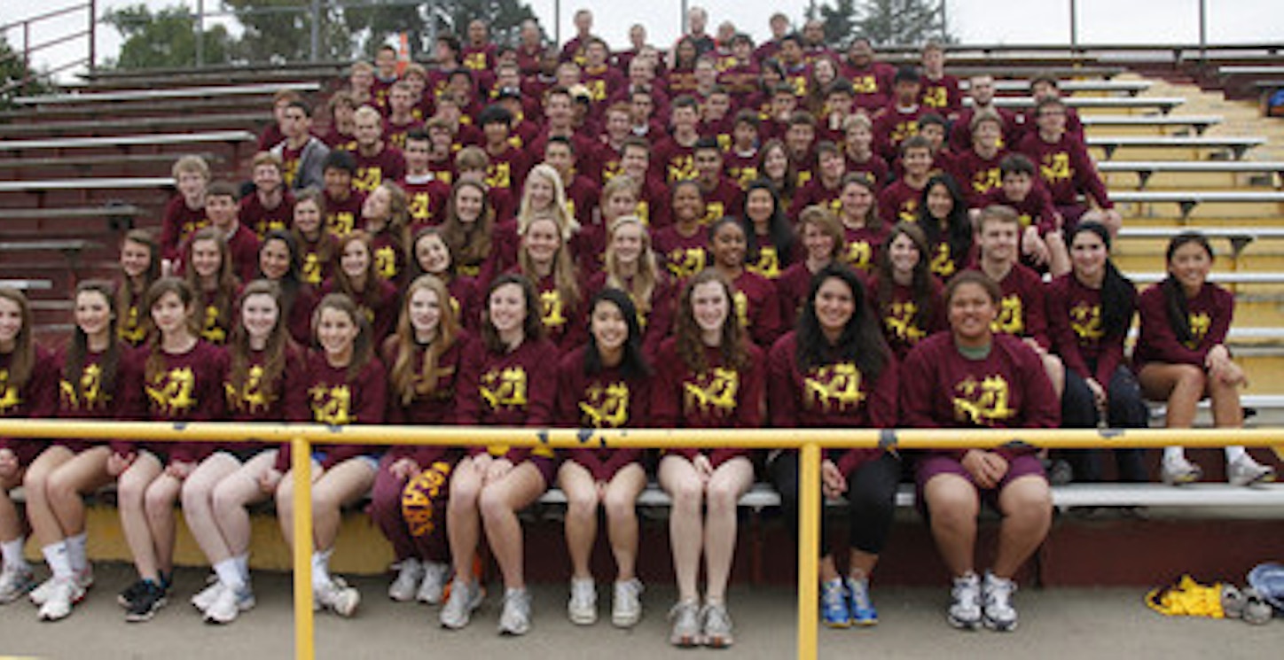 Picture of Menlo Atherton High School Track And Field Team Custom T-Shirt Design Menlo Atherton High School Track And Field Team T-Shirt Photo