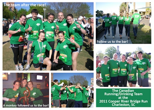 The Canadian Running/Drinking Team At The 2011 Crbr T-Shirt Photo