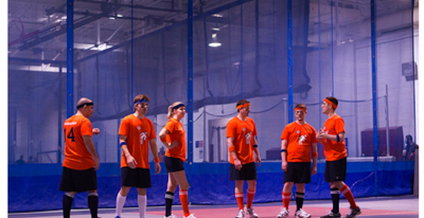Dodgeball Team In Action. T-Shirt Photo
