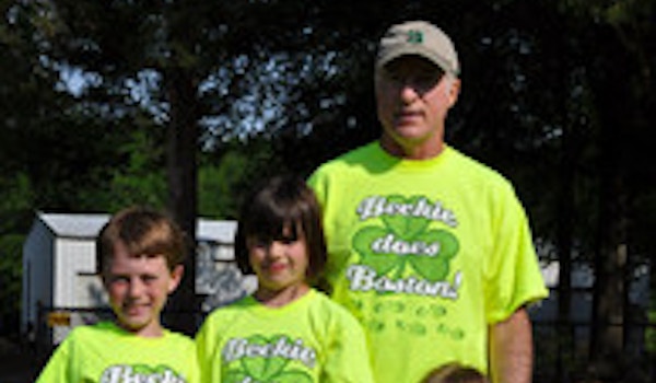 Family Cheers For Big Sister Beckie Running Boston Marathon T-Shirt Photo