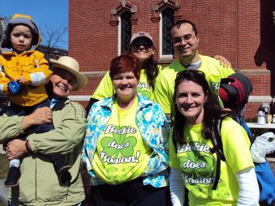 Boston Marathon Cheering Squad For Beckie! T-Shirt Photo