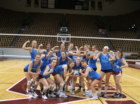 Vt Volleyball Flexing In Our Relay For Life Shirts T-Shirt Photo