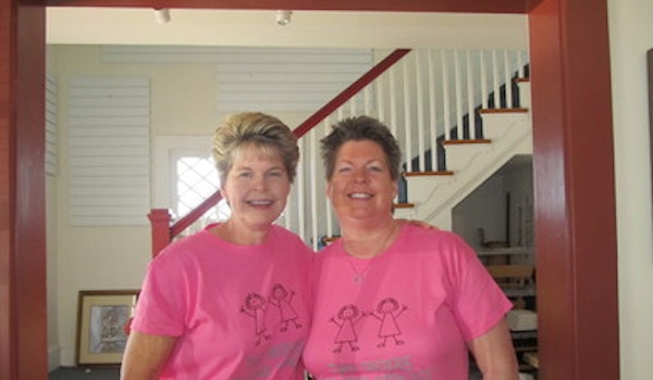 Two Sisters Walking Abreast Team  T-Shirt Photo