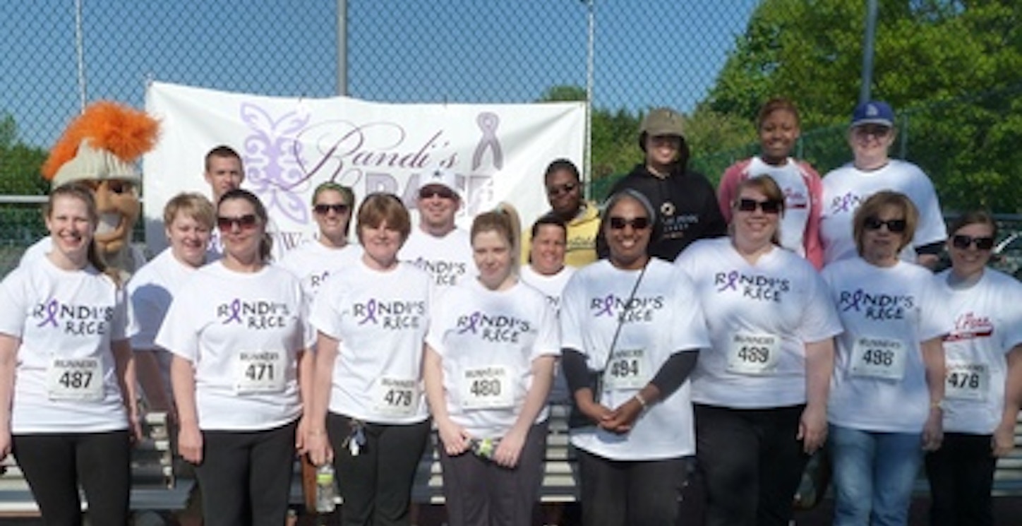 Randi's Race Group Photo Of Knights Against Domestic Violence T-Shirt Photo