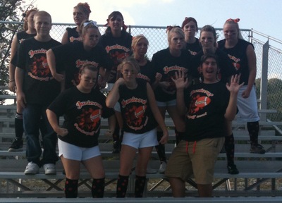 Juniors Take A Vistory In Powder Puff T-Shirt Photo