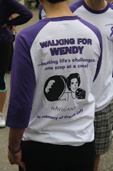 Walking For Wendy Back T-Shirt Photo