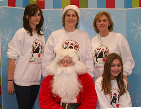 The Cat Tales Volunteers With Santa Claws T-Shirt Photo