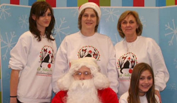 Picture of The Cat Tales Volunteers With Santa Claws Custom T-Shirt Design The Cat Tales Volunteers With Santa Claws T-Shirt Photo