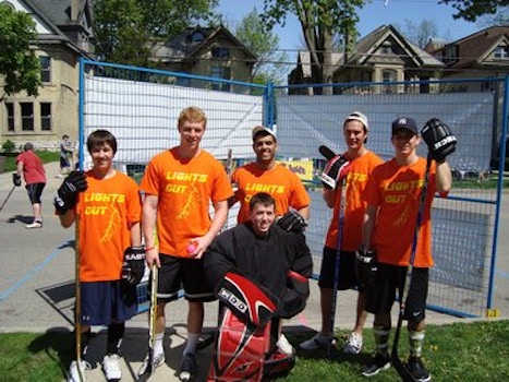 "Lights Out" Road Hockey Team T-Shirt Photo