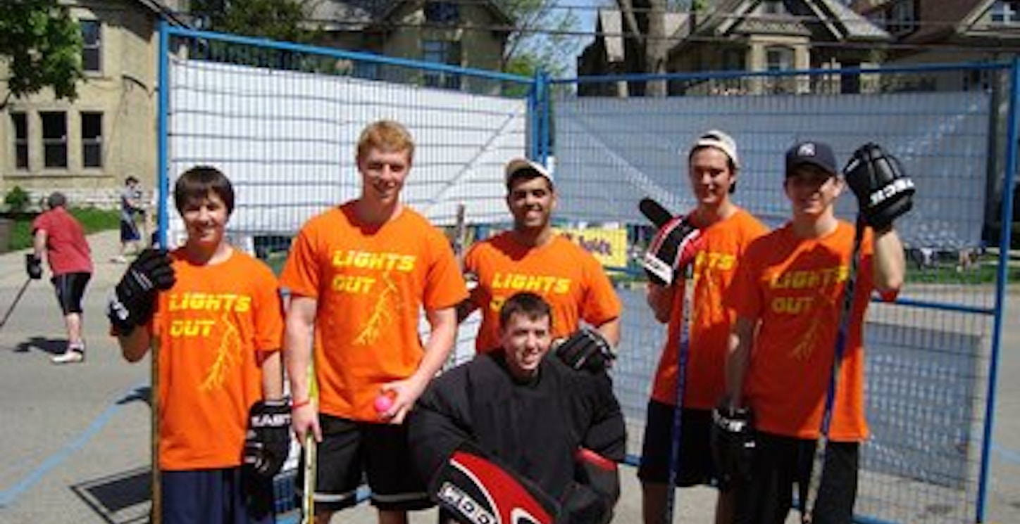 "Lights Out" Road Hockey Team T-Shirt Photo