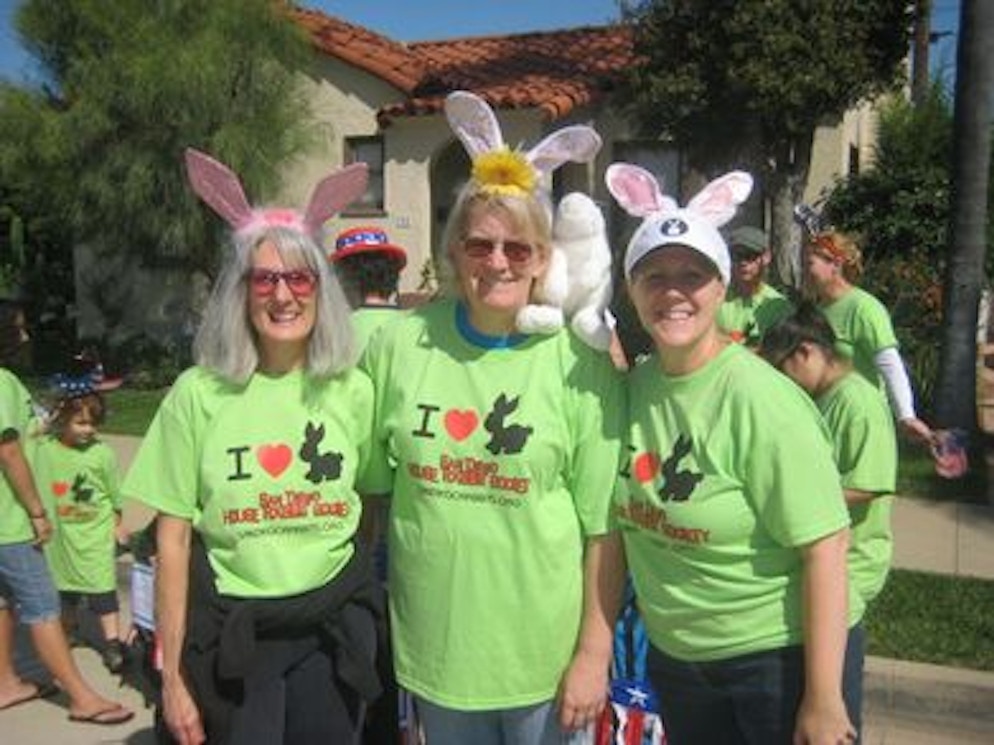 Sue, Mary And Alison Supporting Rabbit Rescue. T-Shirt Photo
