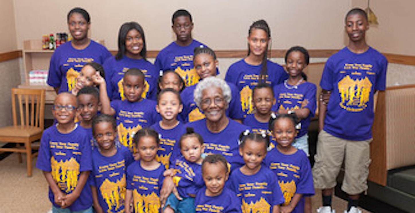 Family Matriarch & Great Grandchildren T-Shirt Photo