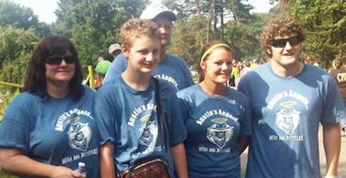Austin's Family At The Mile Of Hope   2011 Jdrf Walk  T-Shirt Photo