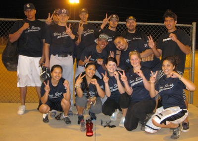 Blue Stars Softball Team T-Shirt Photo