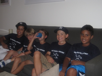 Post Ballgame Slumber Party For Jake's 9th Birthday! T-Shirt Photo