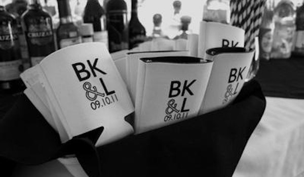 Picture of Wedding Koozies! 9.10.11 Custom T-Shirt Design Wedding Koozies! 9.10.11 T-Shirt Photo