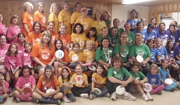 A Rainbow Of Ct Girl Scout Leaders And Daughters! T-Shirt Photo