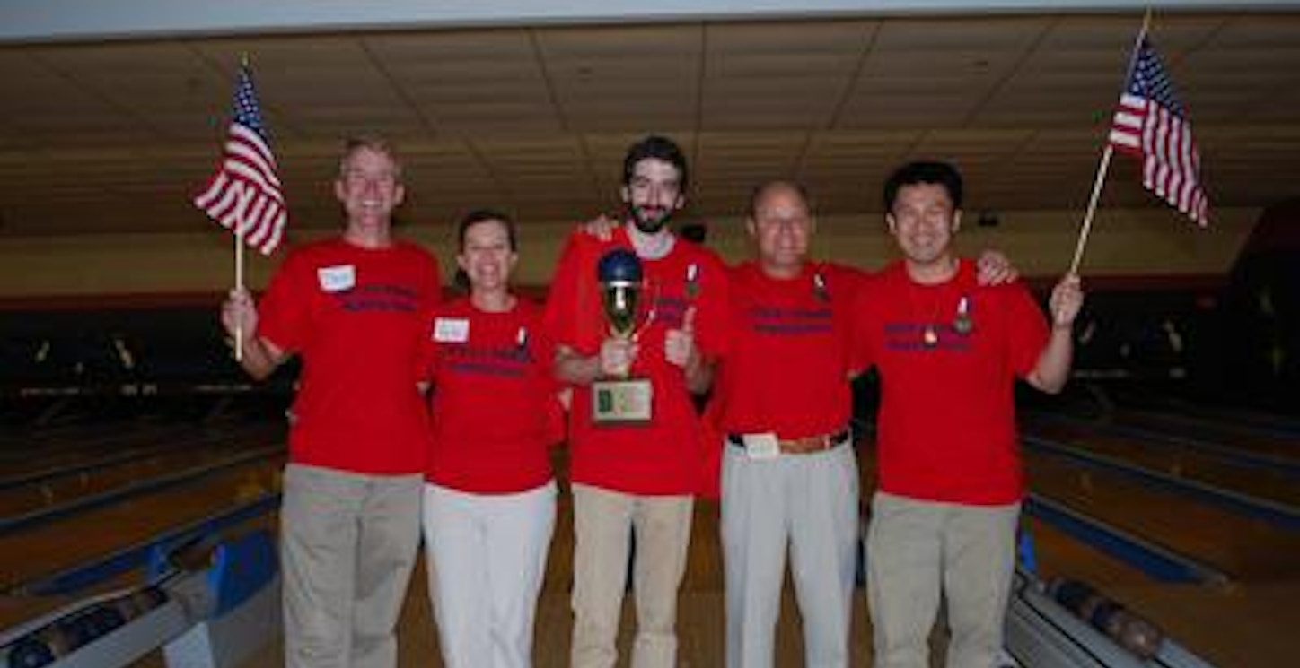 Picture of Brown University Advancement Office Bowling Party Custom T-Shirt Design Brown University Advancement Office Bowling Party T-Shirt Photo