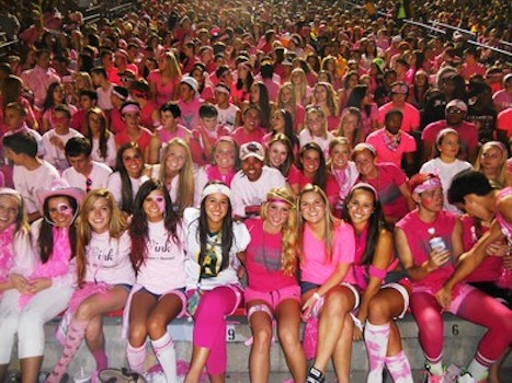 Breast Cancer Pink Out Football Game!! T-Shirt Photo
