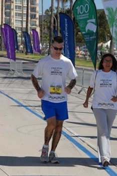Crossing The Marathon Finish Line With My Wife! T-Shirt Photo