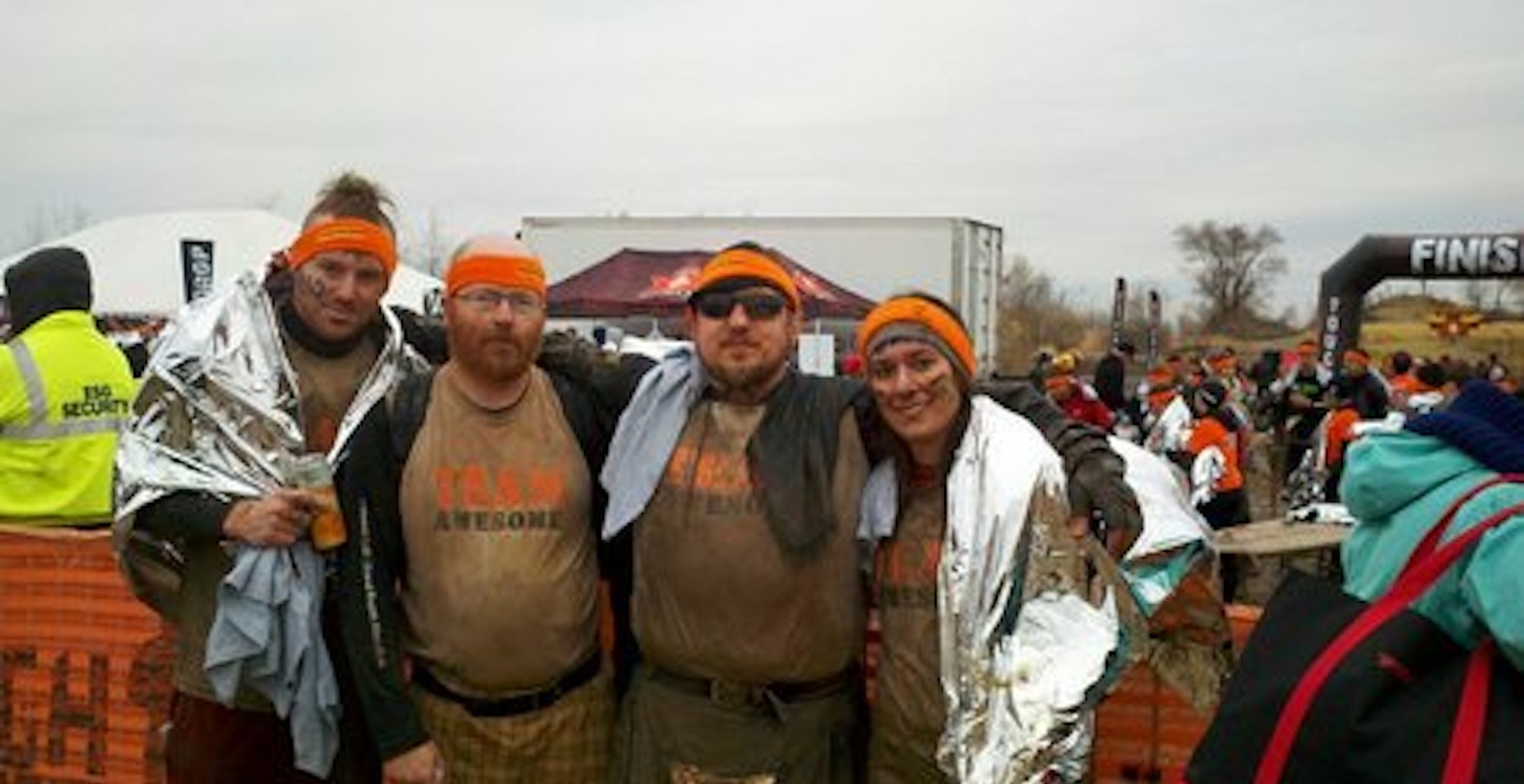 Team Awesome Finishes The 2011 Indiana Tough Mudder! T-Shirt Photo