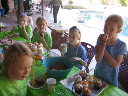 Enjoying Cupcakes T-Shirt Photo