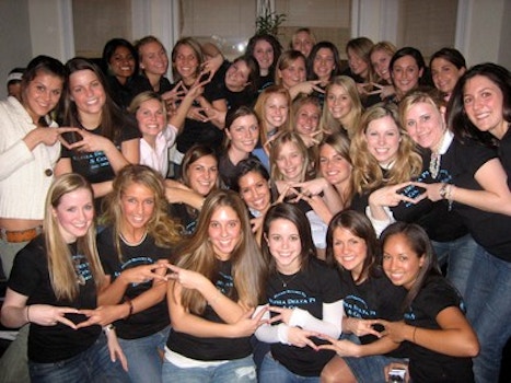 Boston University's Alpha Delta Pi Girls On Bid Night, 2006 T-Shirt Photo