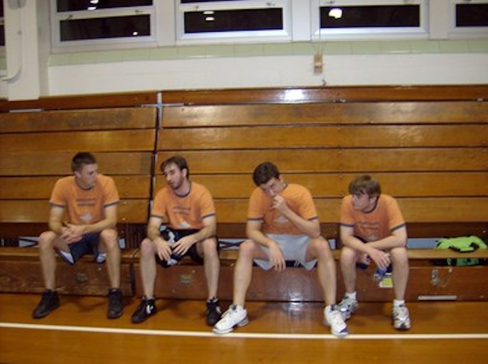 Four Tired Church Ball Players T-Shirt Photo