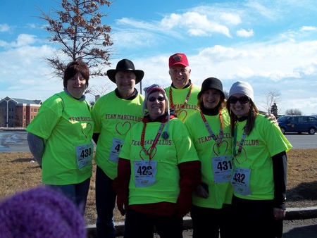 Team Marcellus  Heart Run And Walk T-Shirt Photo